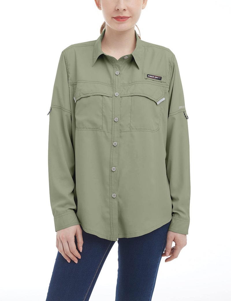 Little Donkey Andy Women's UPF 50+ UV Protection Shirt, Long Sleeve Fishing Shirt, Breathable and Fast Dry Tea M - Image 2